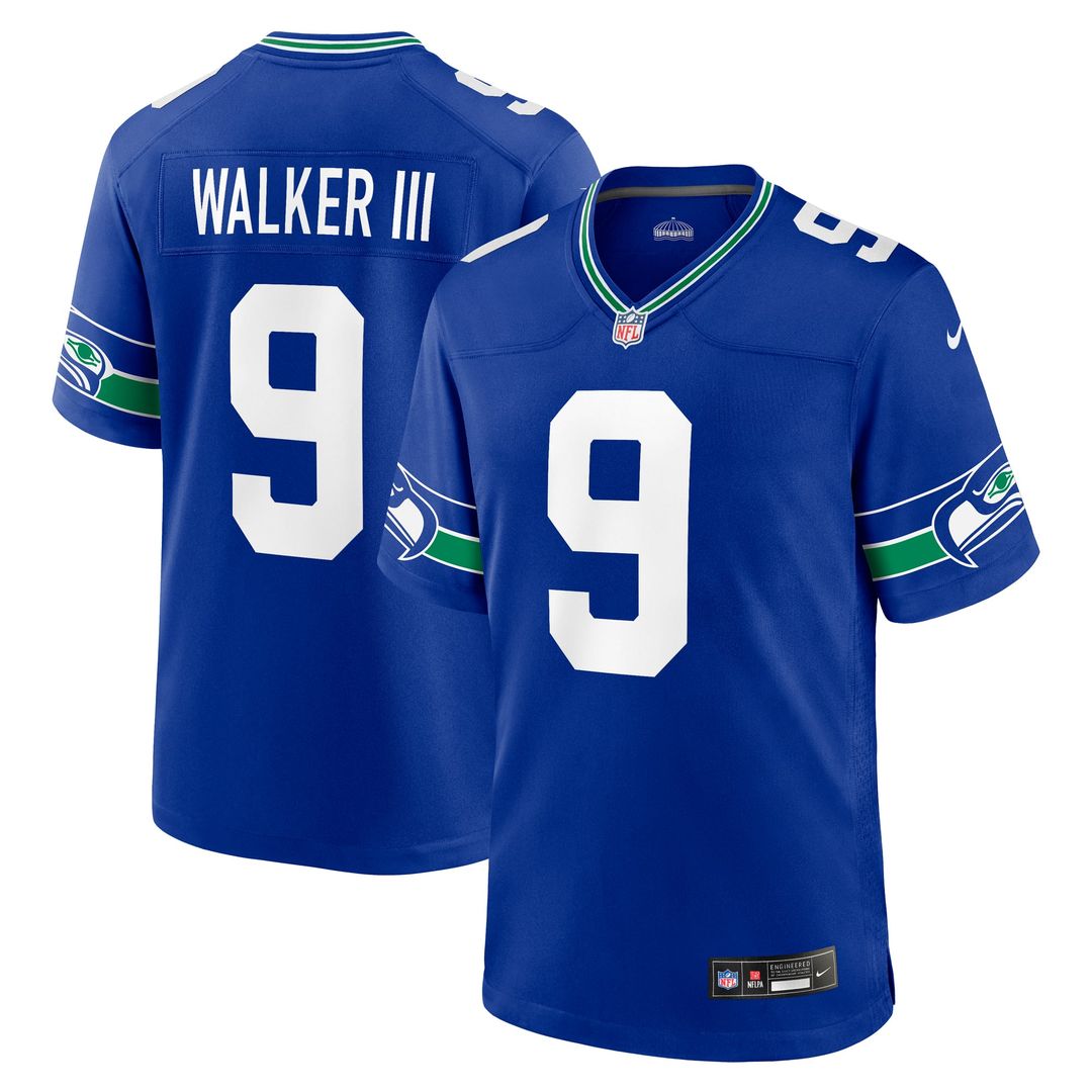 Kenneth Walker III Seattle Seahawks Throwback Player Jersey - Royal