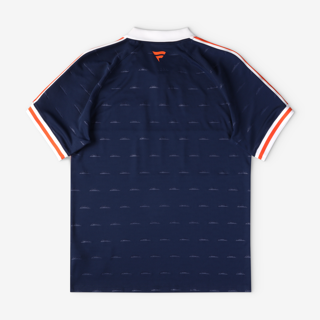 Denver Broncos Youth Football x Football Collared Fan Top - Navy