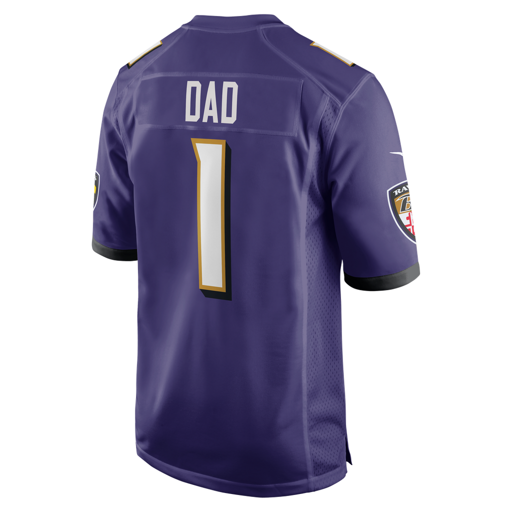 Number 1 Dad Baltimore Ravens Jersey - Purple