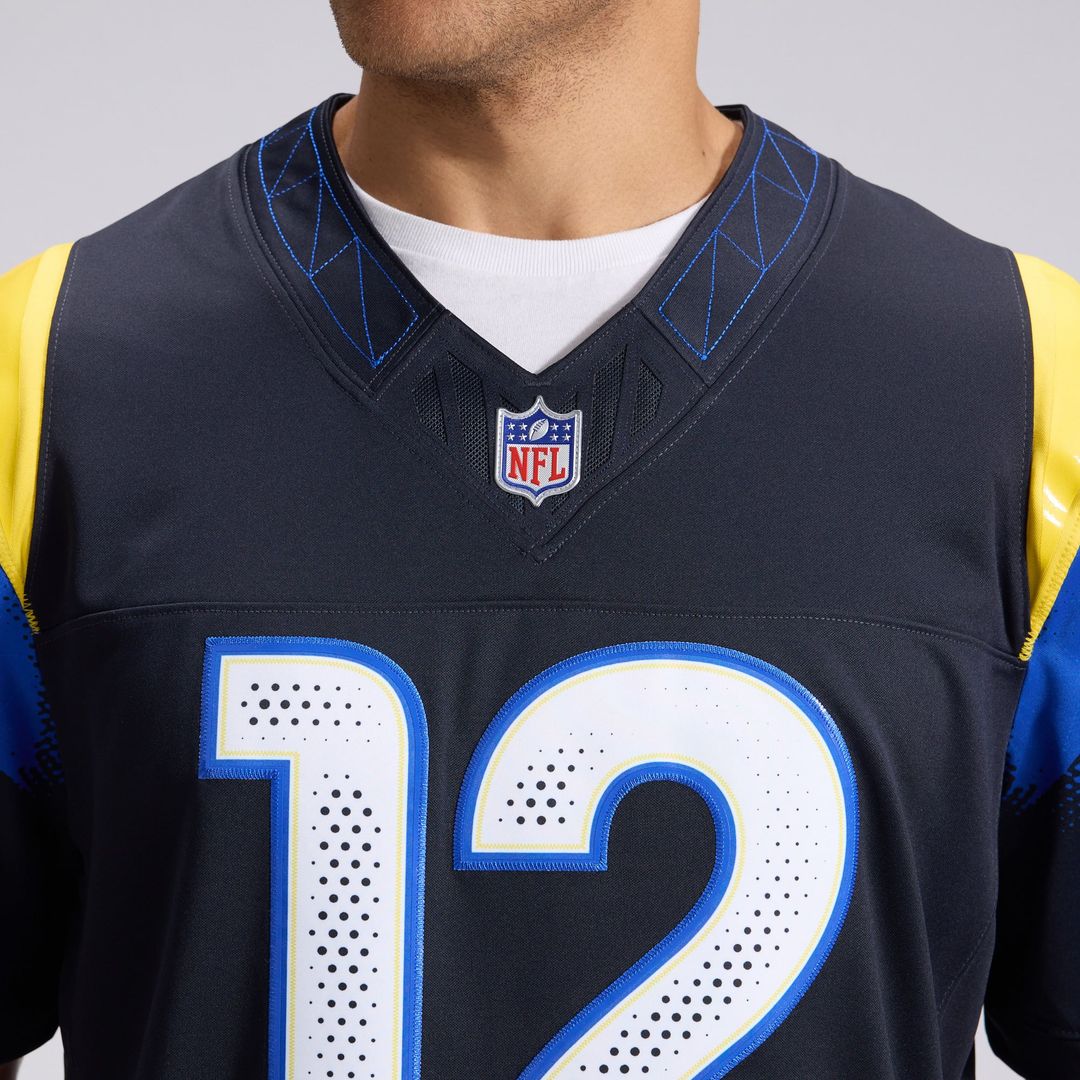 Puka Nacua Los Angeles Rams Rivalries Collection Stitched Jersey - Dark Blue