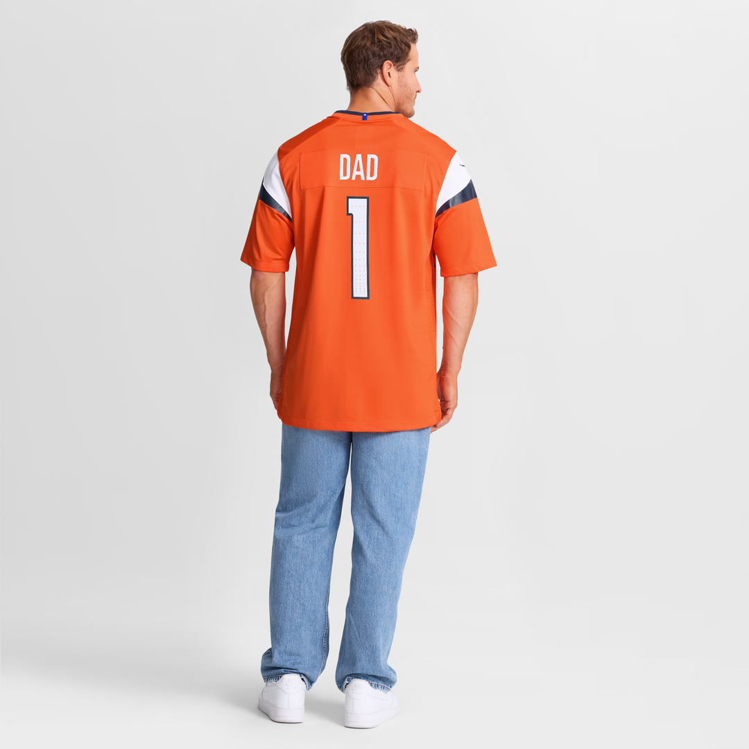 Denver Broncos #1 Dad Jersey - Orange