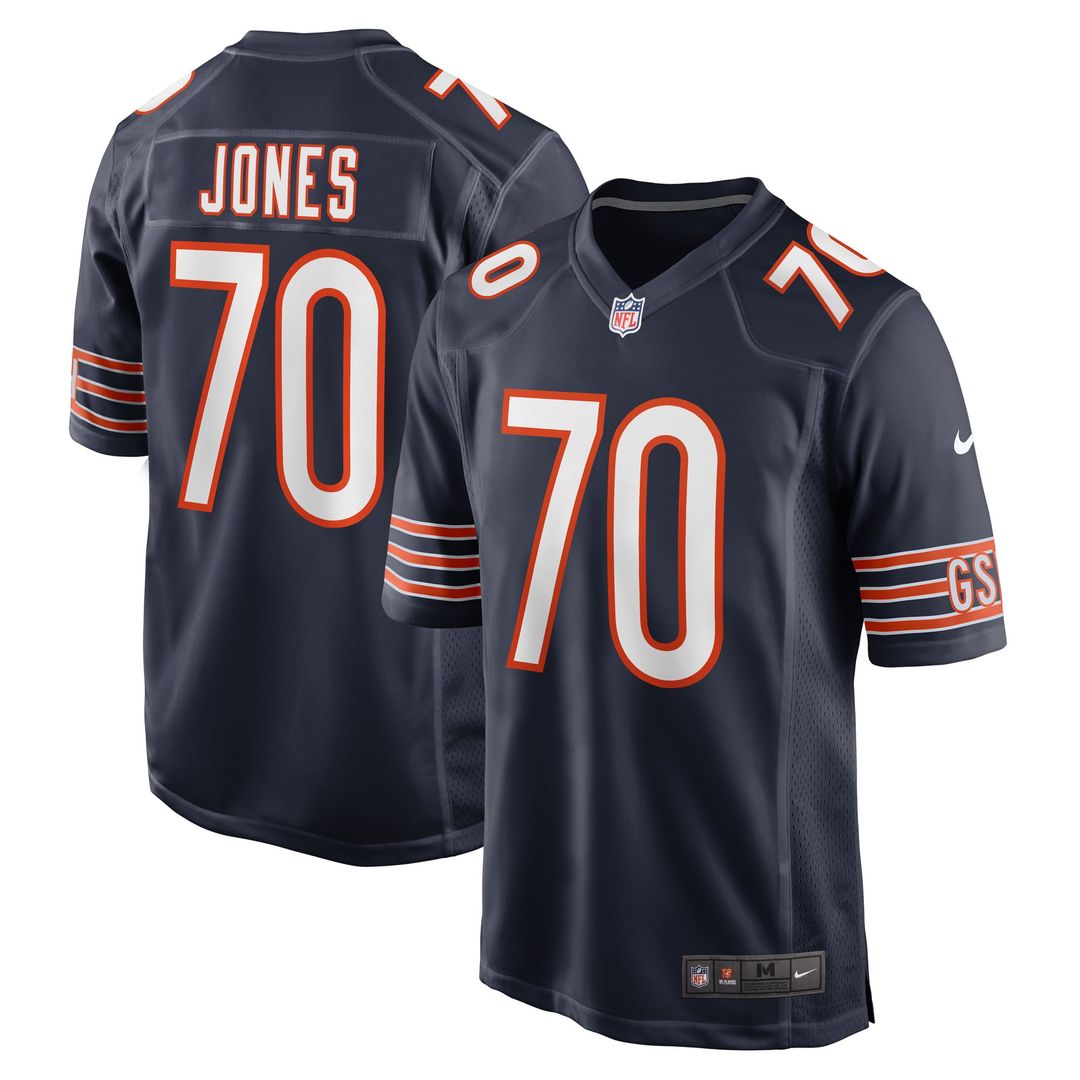 Braxton Jones Chicago Bears Jersey - Navy