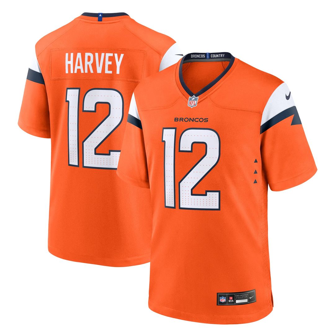 RJ Harvey Denver Broncos Team Jersey - Orange