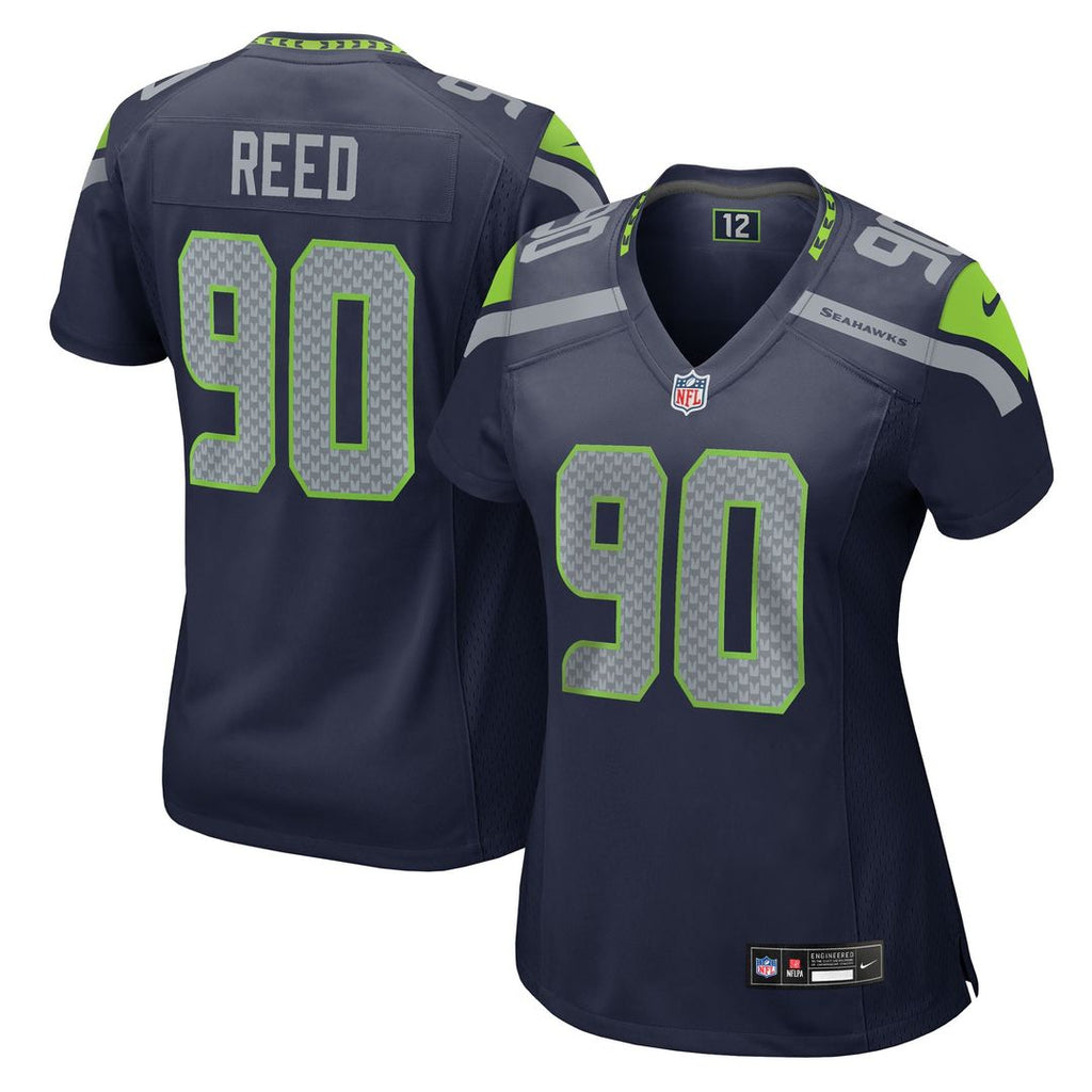 Jarran Reed Seattle Seahawks Women's Team Jersey - College Navy