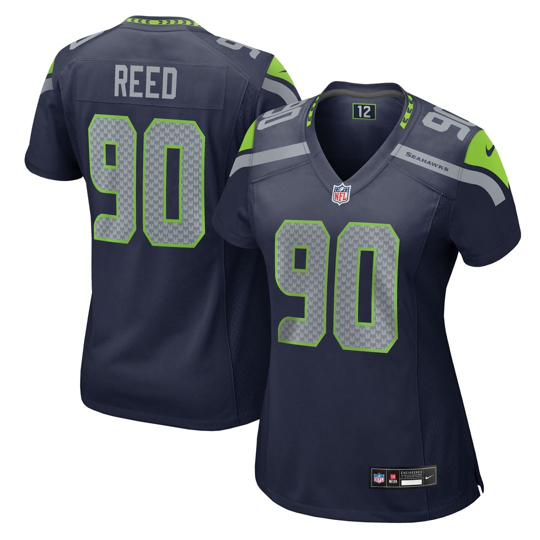 Jarran Reed Seattle Seahawks Women's Team Jersey - College Navy
