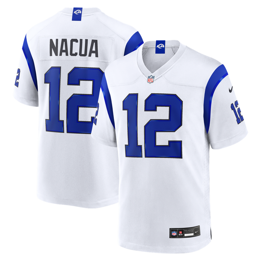 Puka Nacua Los Angeles Rams Fearsome White Jersey