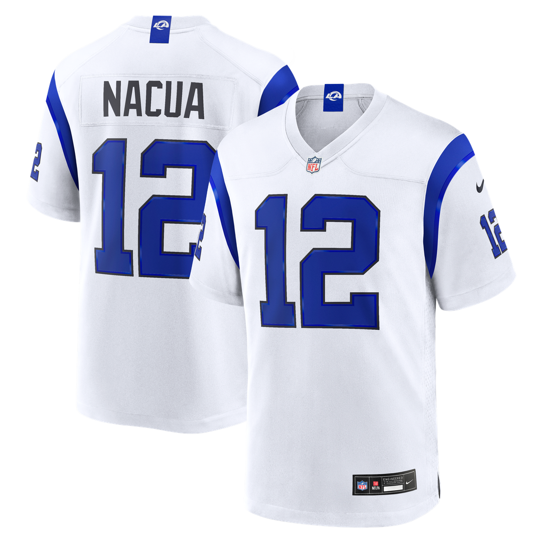 Puka Nacua Los Angeles Rams Fearsome White Jersey
