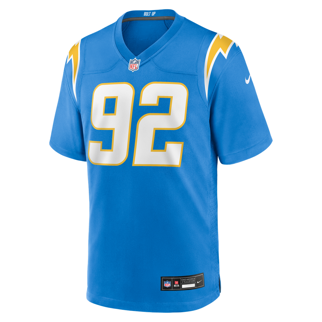 Justin Eboigbe Los Angeles Chargers Team Jersey - Powder Blue