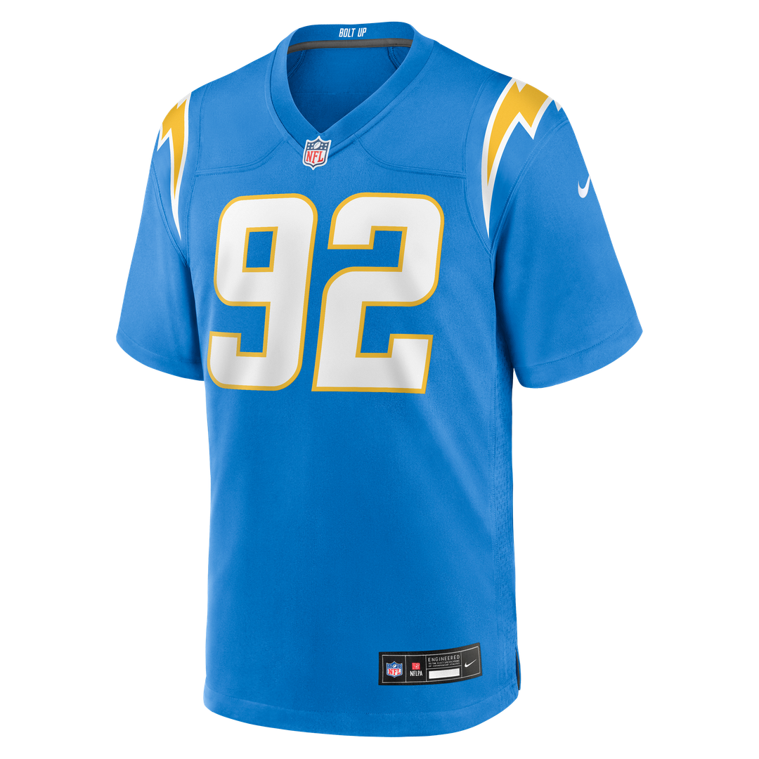 Justin Eboigbe Los Angeles Chargers Team Jersey - Powder Blue