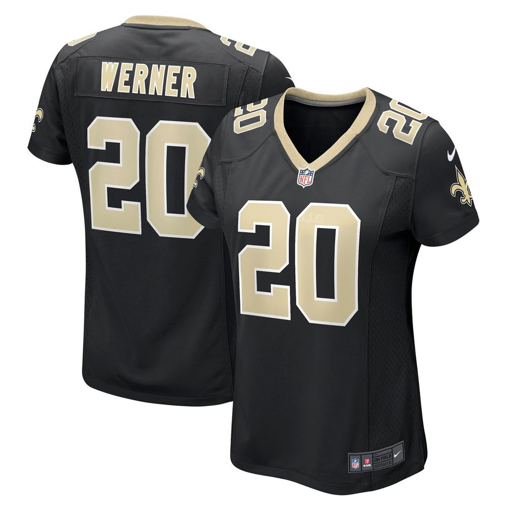 Pete Werner New Orleans Saints Women's Jersey - Black