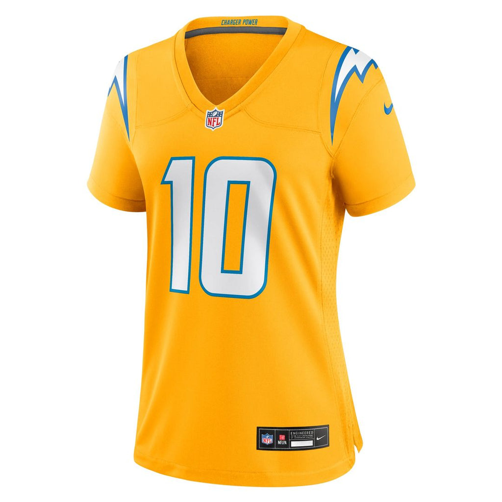 Justin Herbert Los Angeles Chargers Women's Alternate Charger Power Jersey - Gold