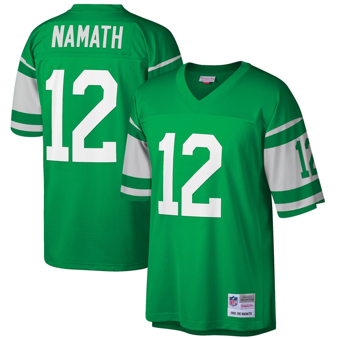 Joe Namath New York Jets Big & Tall 1968 Retired Player Jersey - Green