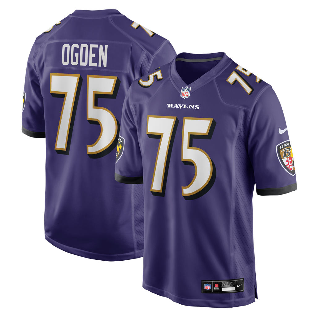 Jonathan Ogden Baltimore Ravens Game Retired Player Jersey - Purple
