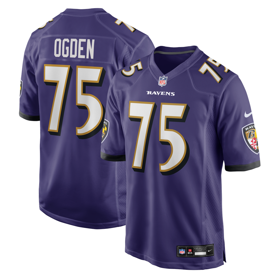 Jonathan Ogden Baltimore Ravens Game Retired Player Jersey - Purple