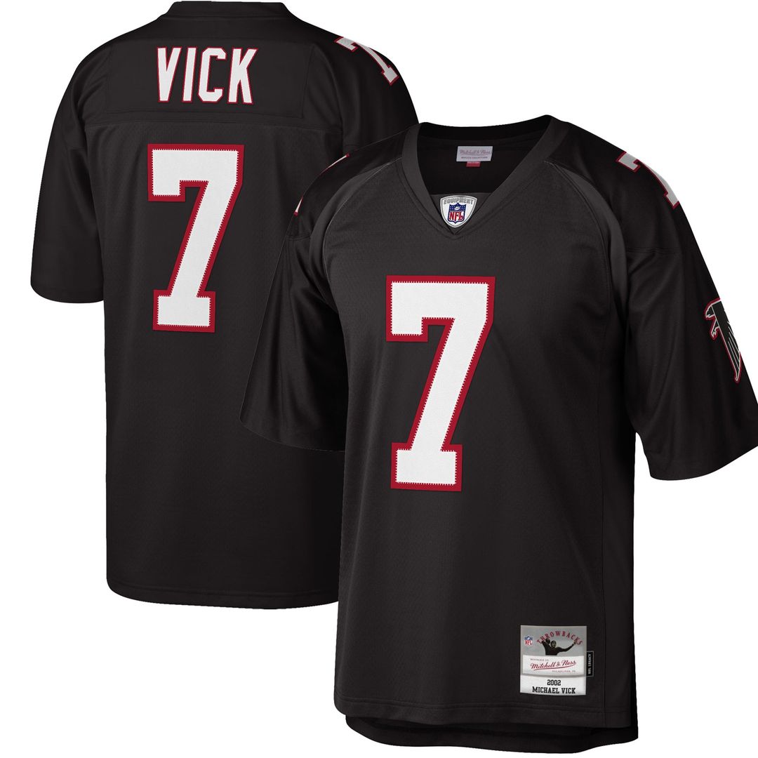 Michael Vick Atlanta Falcons Big & Tall 2002 Retired Player Jersey - Black