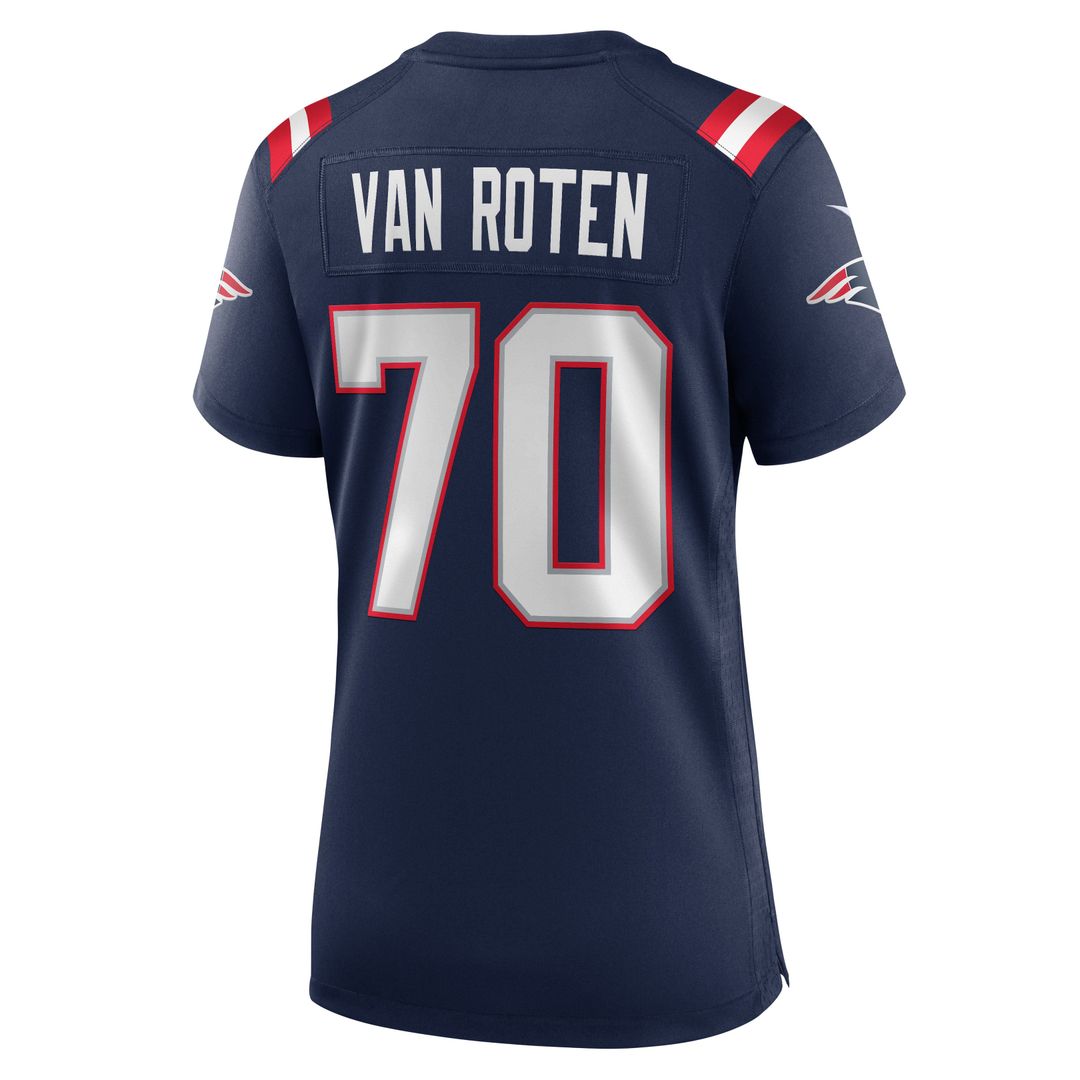 Greg Van Roten New England Patriots Women's Team Jersey - Navy
