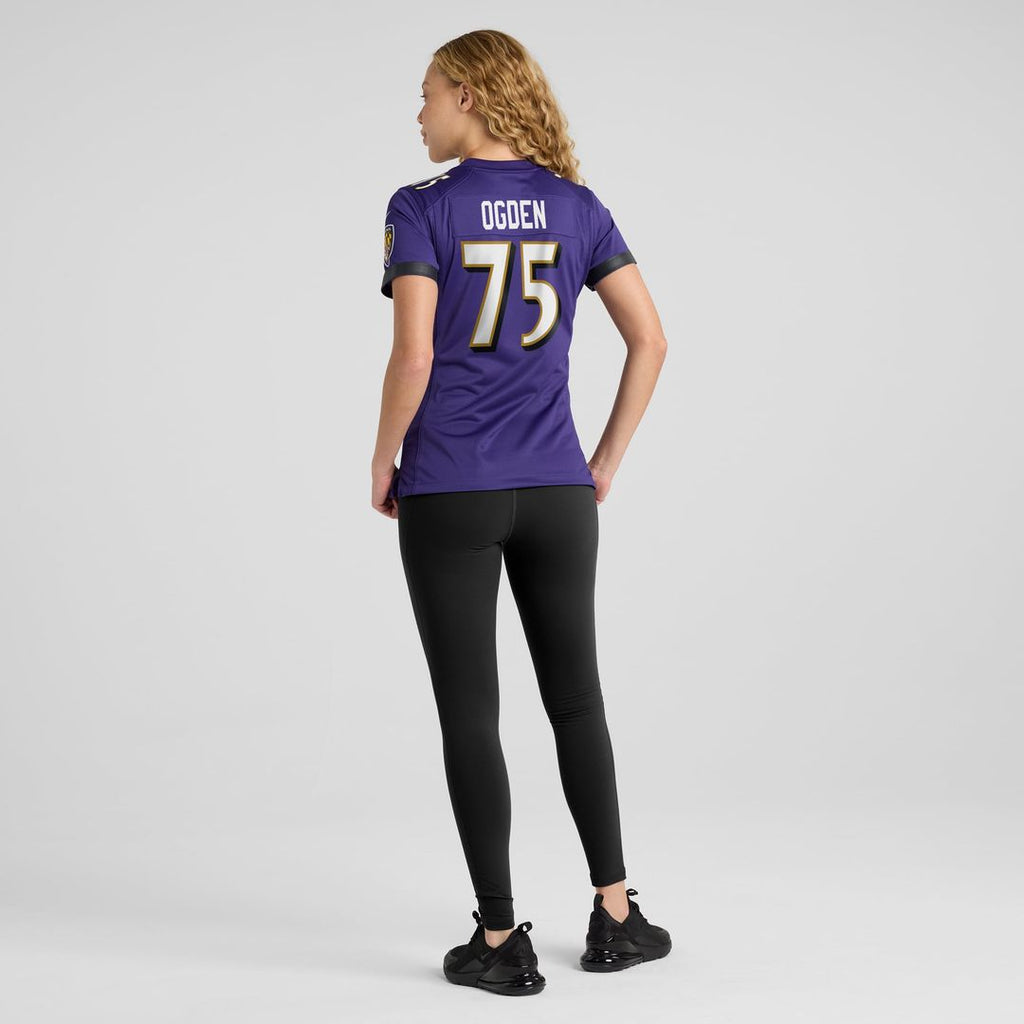 Jonathan Ogden Baltimore Ravens Women's Game Retired Player Jersey - Purple