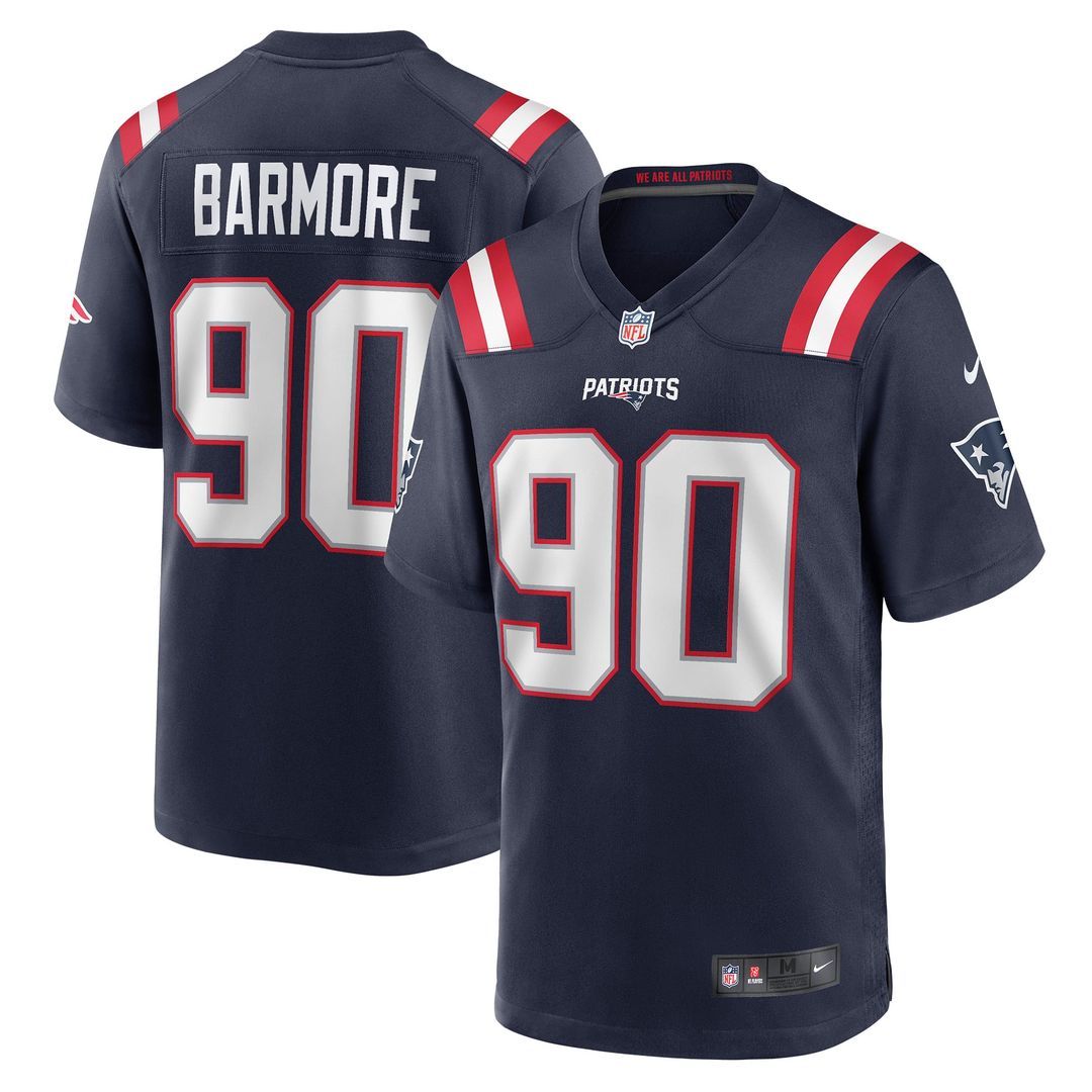 Christian Barmore New England Patriots Player Jersey - Navy