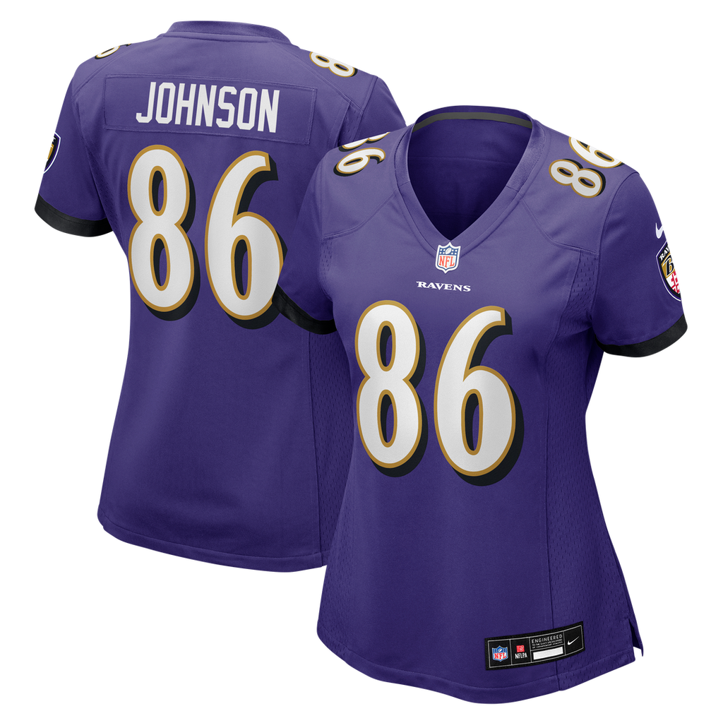 Cornelius Johnson Baltimore Ravens Women's Team Jersey - Purple