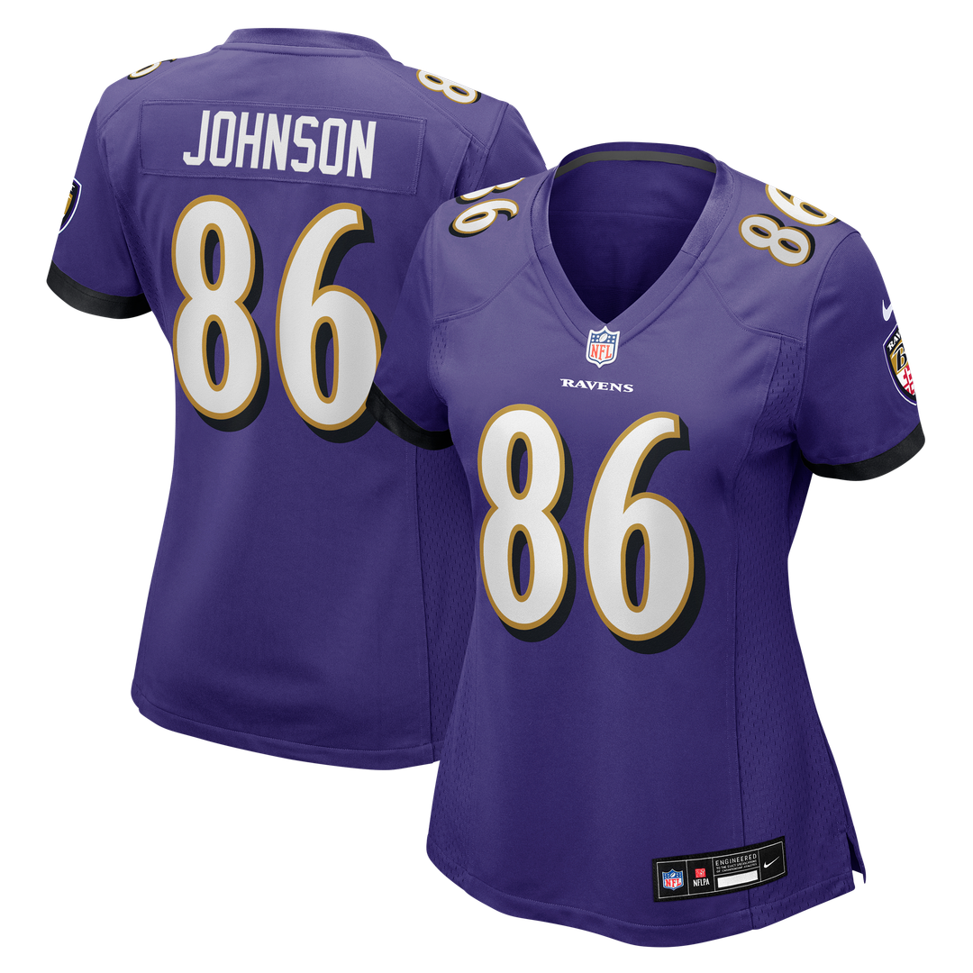 Cornelius Johnson Baltimore Ravens Women's Team Jersey - Purple