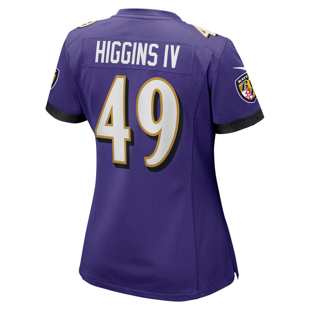 Jay Higgins IV Baltimore Ravens Women's Team Jersey - Purple