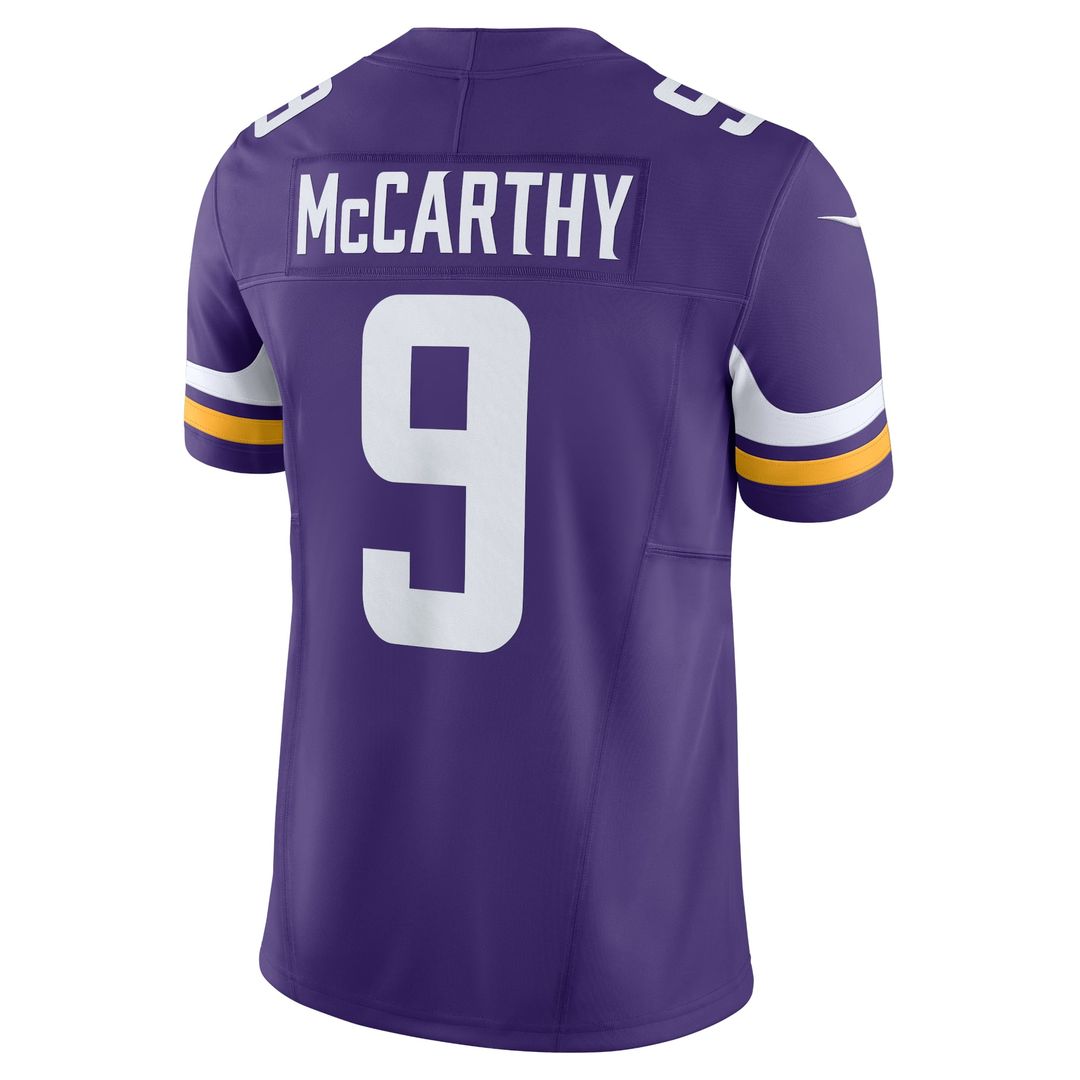 J.J. McCarthy Minnesota Vikings Jersey - Purple