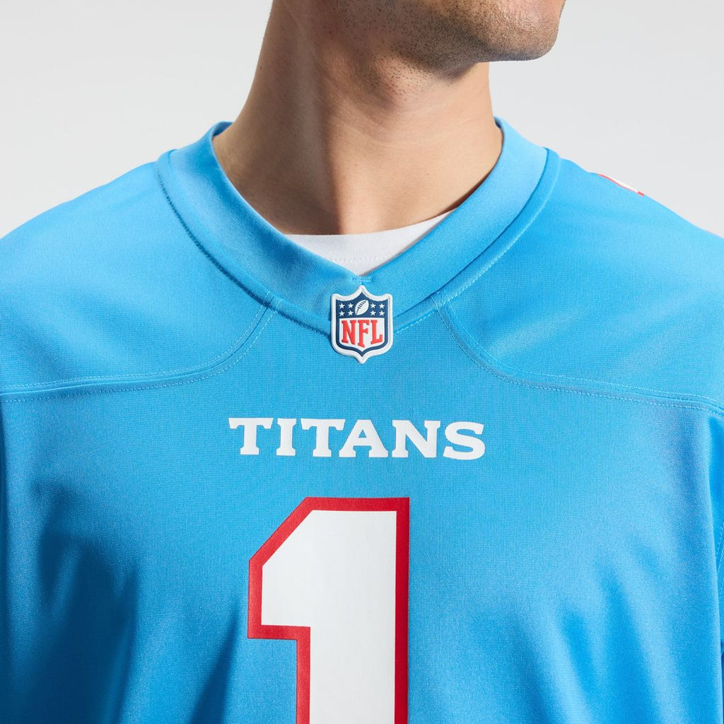Cameron Ward Tennessee Titans Jersey - Light Blue