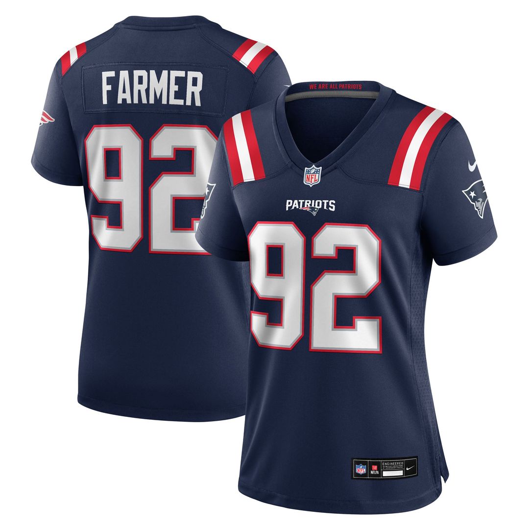 Joshua Farmer New England Patriots Women's Team Jersey - Navy