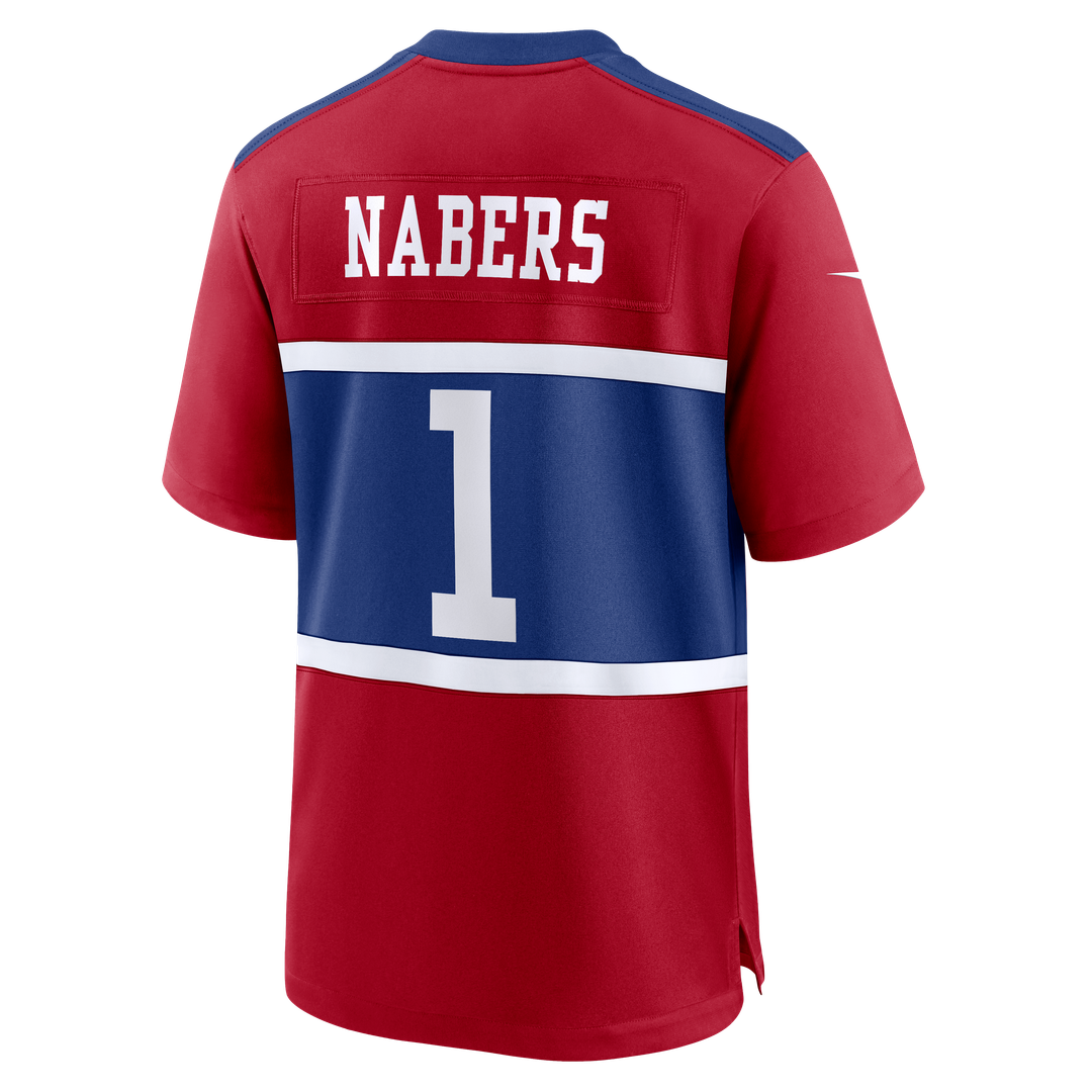 Malik Nabers New York Giants Alternate Jersey - Century Red