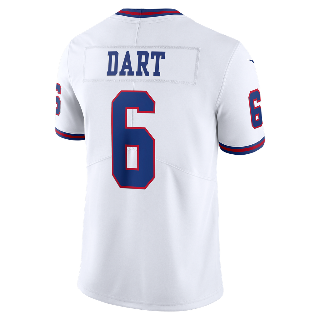 Jaxson Dart New York Giants Vintage White Stitched Jersey - White