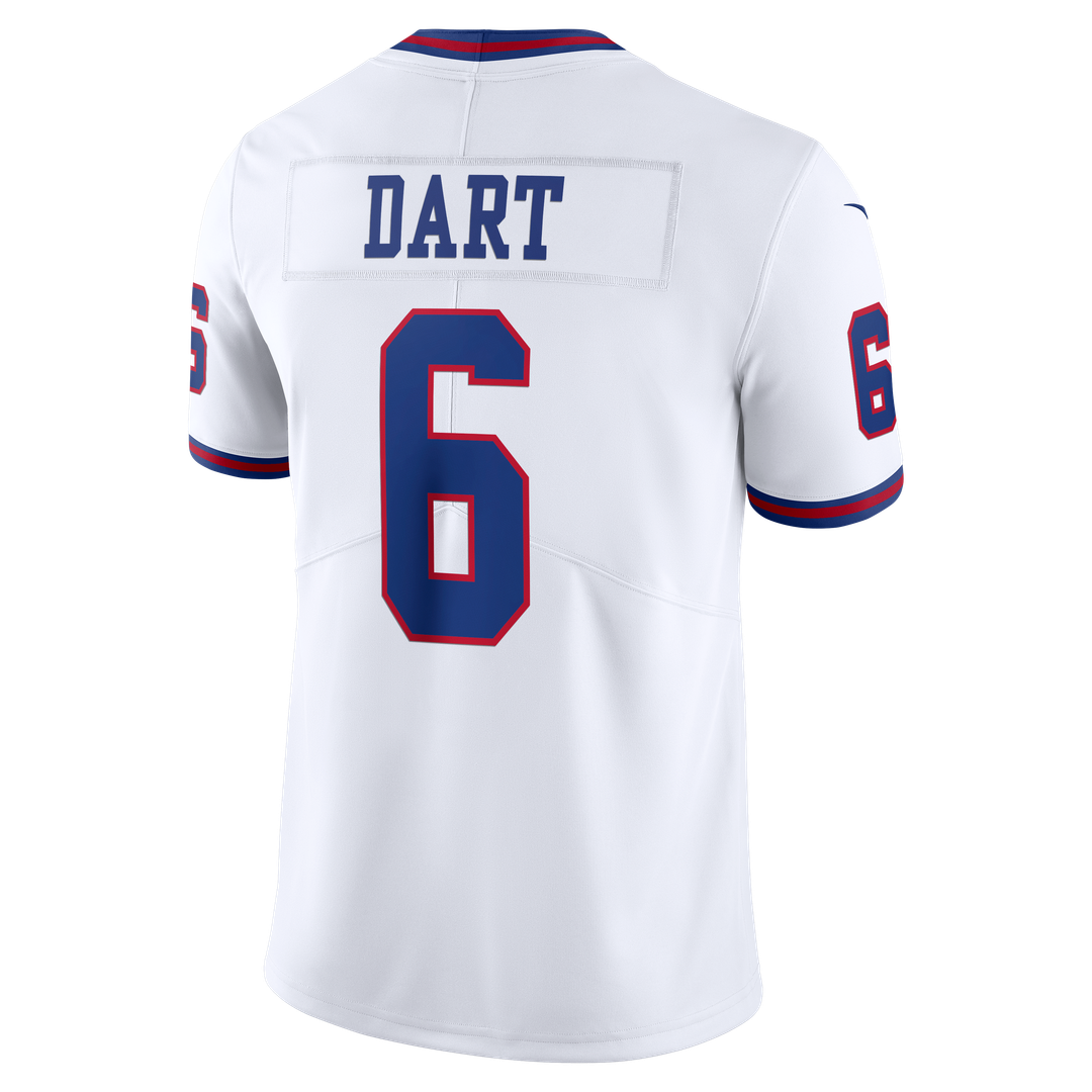 Jaxson Dart New York Giants Vintage White Stitched Jersey - White