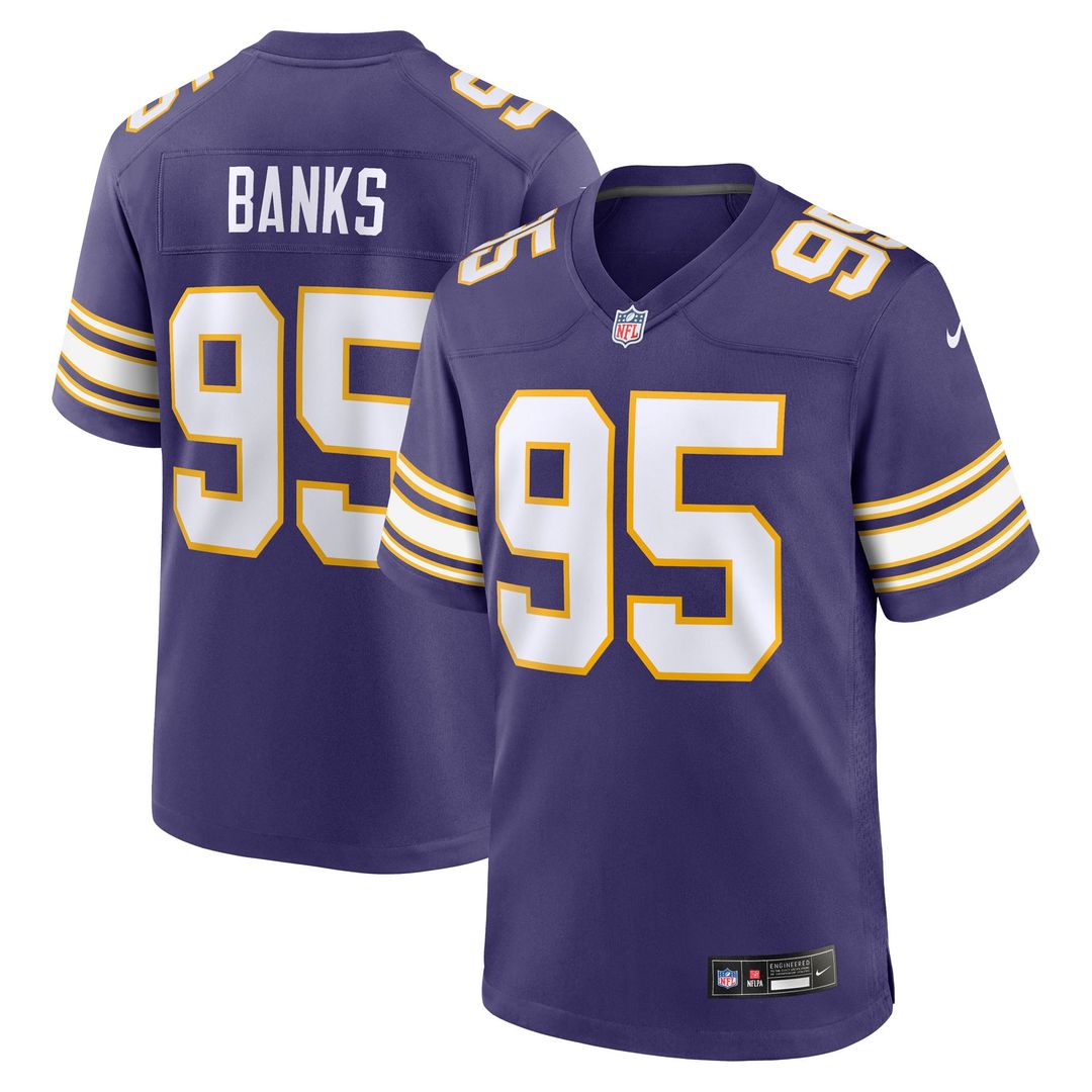 Caleb Banks Minnesota Vikings Alternate Classic Jersey - Purple