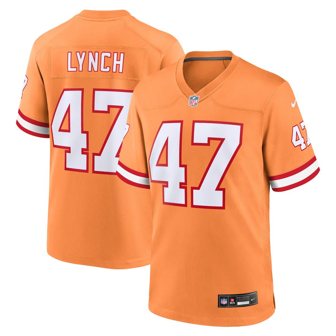 John Lynch Tampa Bay Buccaneers Throwback Jersey - Orange