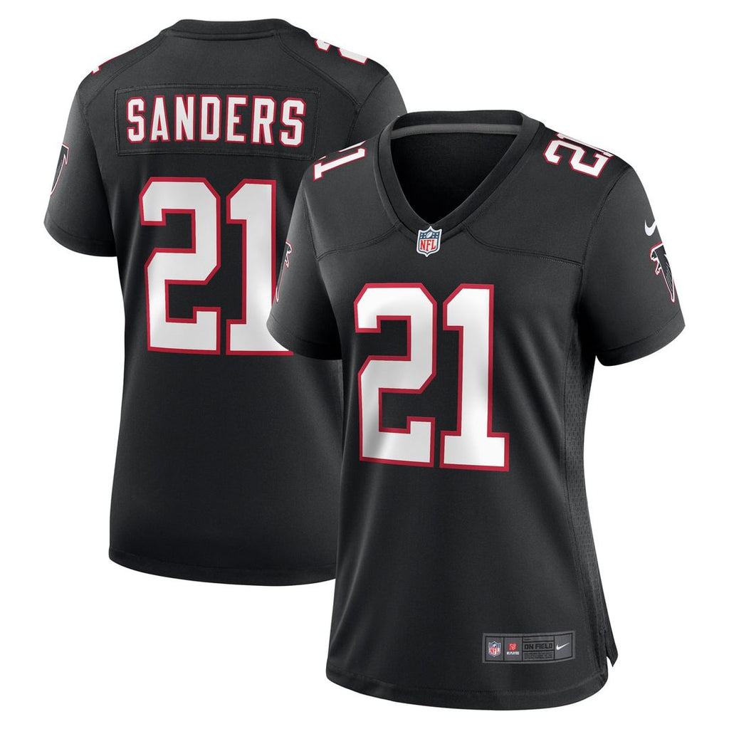 Deion Sanders Atlanta Falcons Women's Alternate Retired Player Jersey - Black