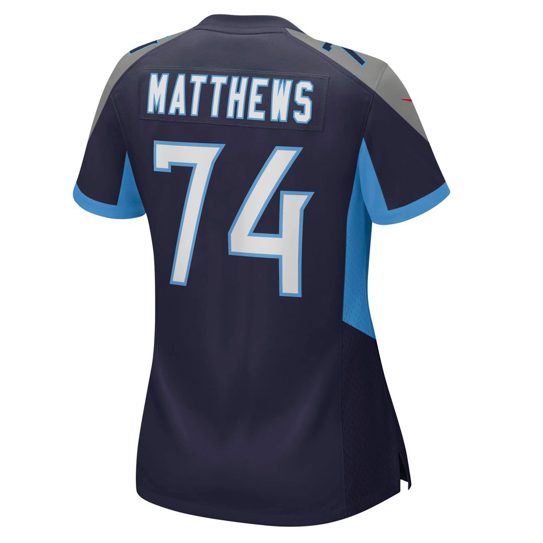 Bruce Matthews Tennessee Titans Women's Oilers Throwback Retired Player Jersey - Light Blue