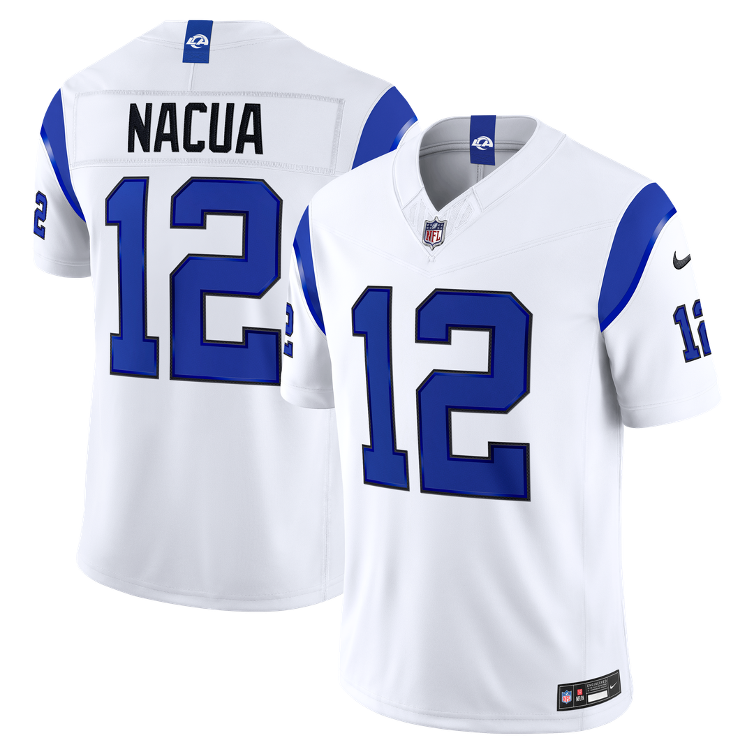 Puka Nacua Los Angeles Rams Fearsome White Stitched Jersey