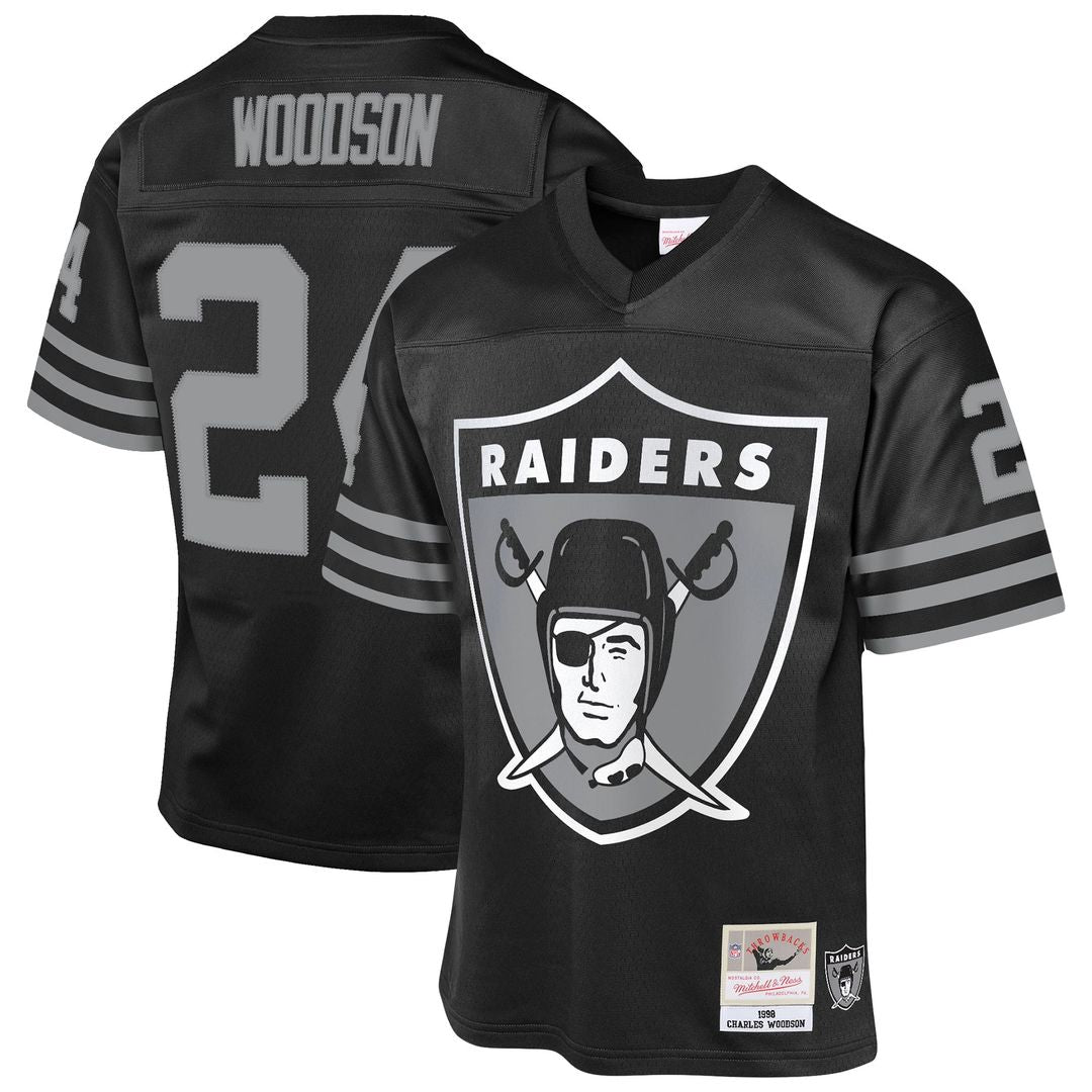 Charles Woodson Las Vegas Raiders Youth 1998 Throwback Fashion Jersey - Black