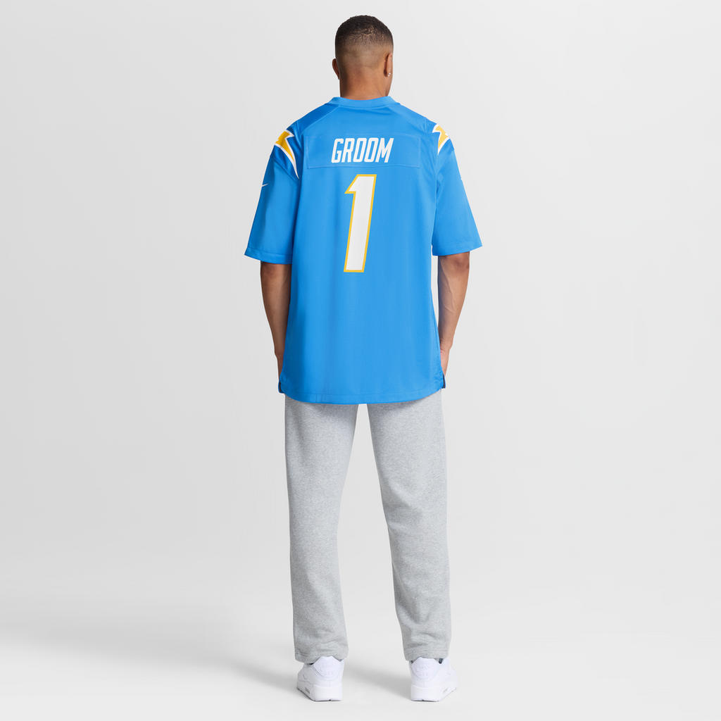 Number 1 Groom Los Angeles Chargers Jersey - Powder Blue