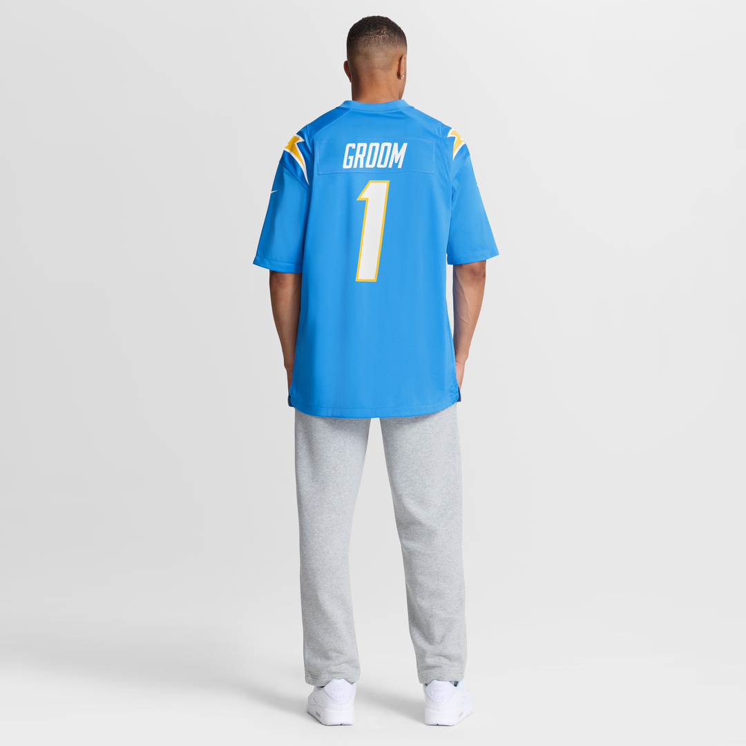 Number 1 Groom Los Angeles Chargers Jersey - Powder Blue