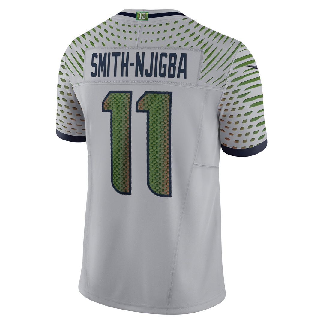 Jaxon Smith-Njigba Seattle Seahawks Rivalries Collection Stitched Jersey - Gray