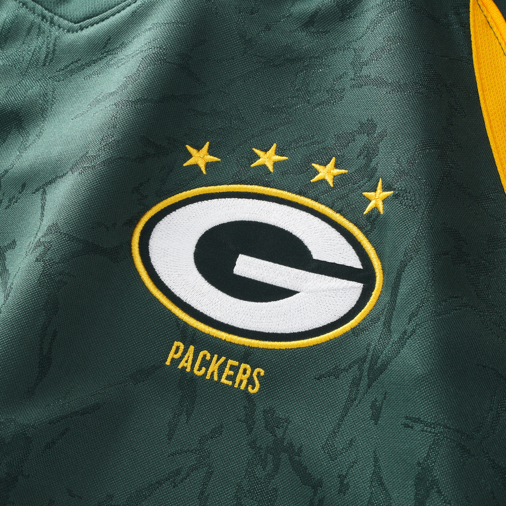 Green Bay Packers Youth Football x Football V-Neck Fan Top - Green