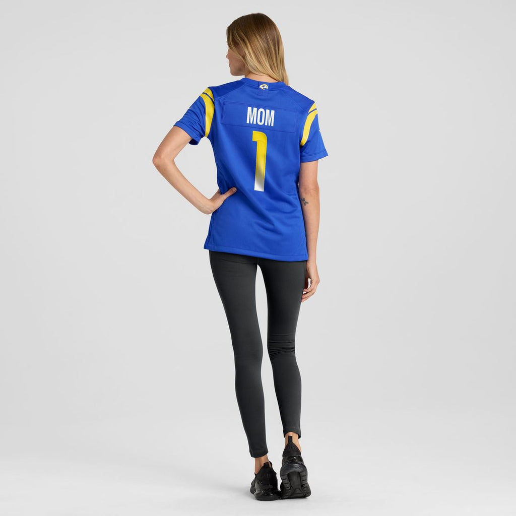 Number 1 Mom Los Angeles Rams Women's Jersey - Royal