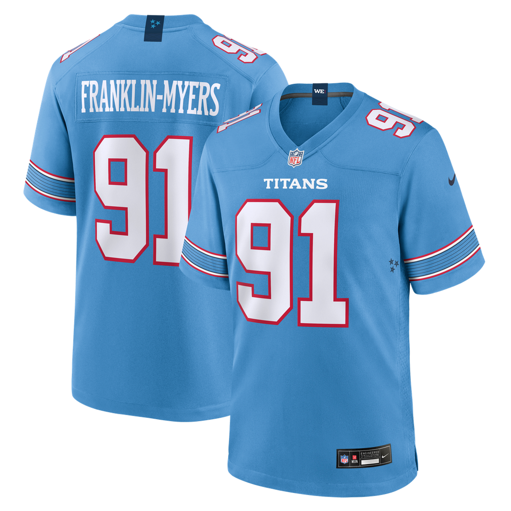 John Franklin-Myers Tennessee Titans Team Jersey - Light Blue