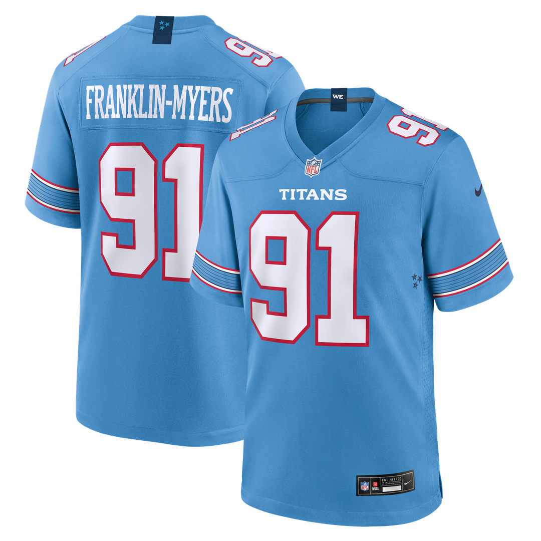 John Franklin-Myers Tennessee Titans Team Jersey - Light Blue