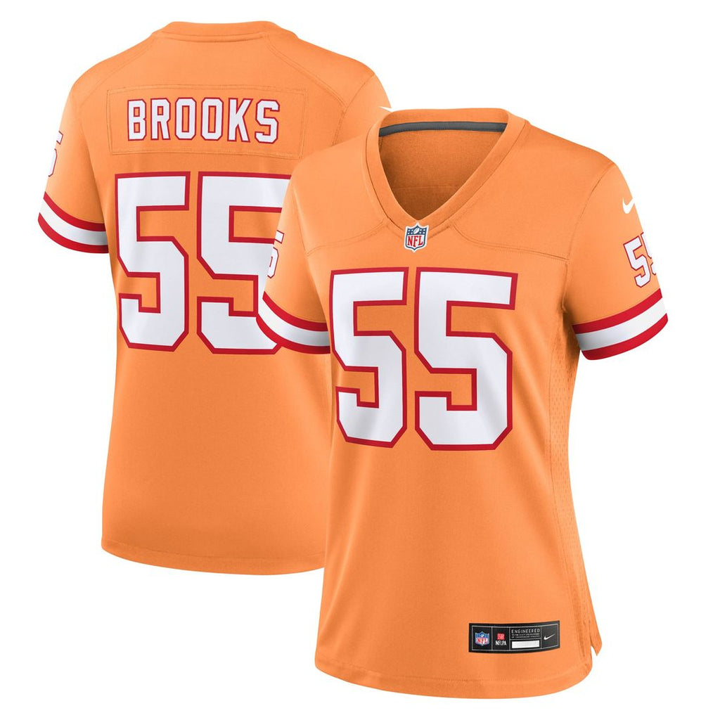 Derrick Brooks Tampa Bay Buccaneers Women's Throwback Jersey - Orange