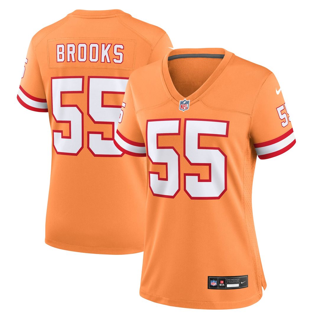 Derrick Brooks Tampa Bay Buccaneers Women's Throwback Jersey - Orange