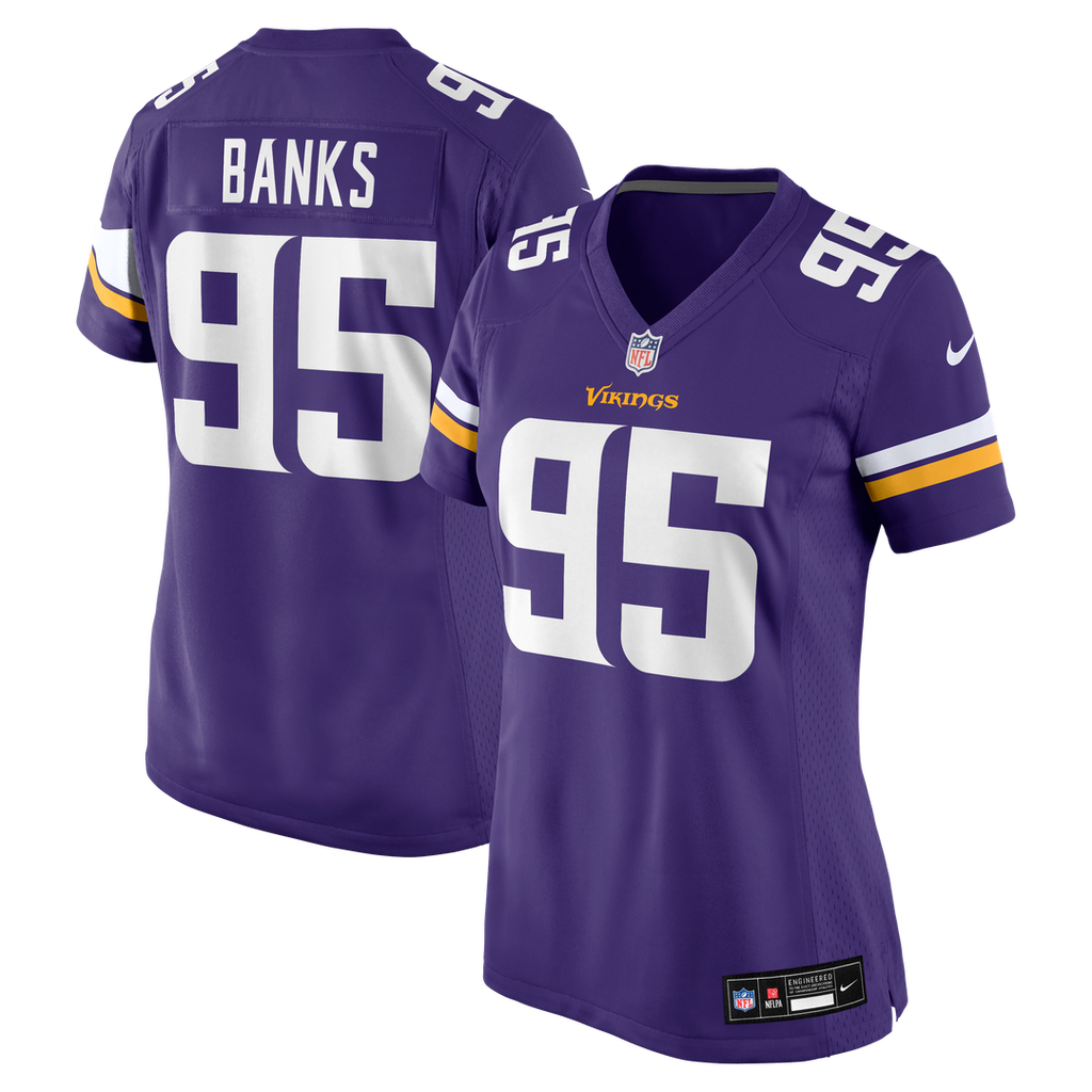 Caleb Banks Minnesota Vikings Women's Team Jersey - Purple