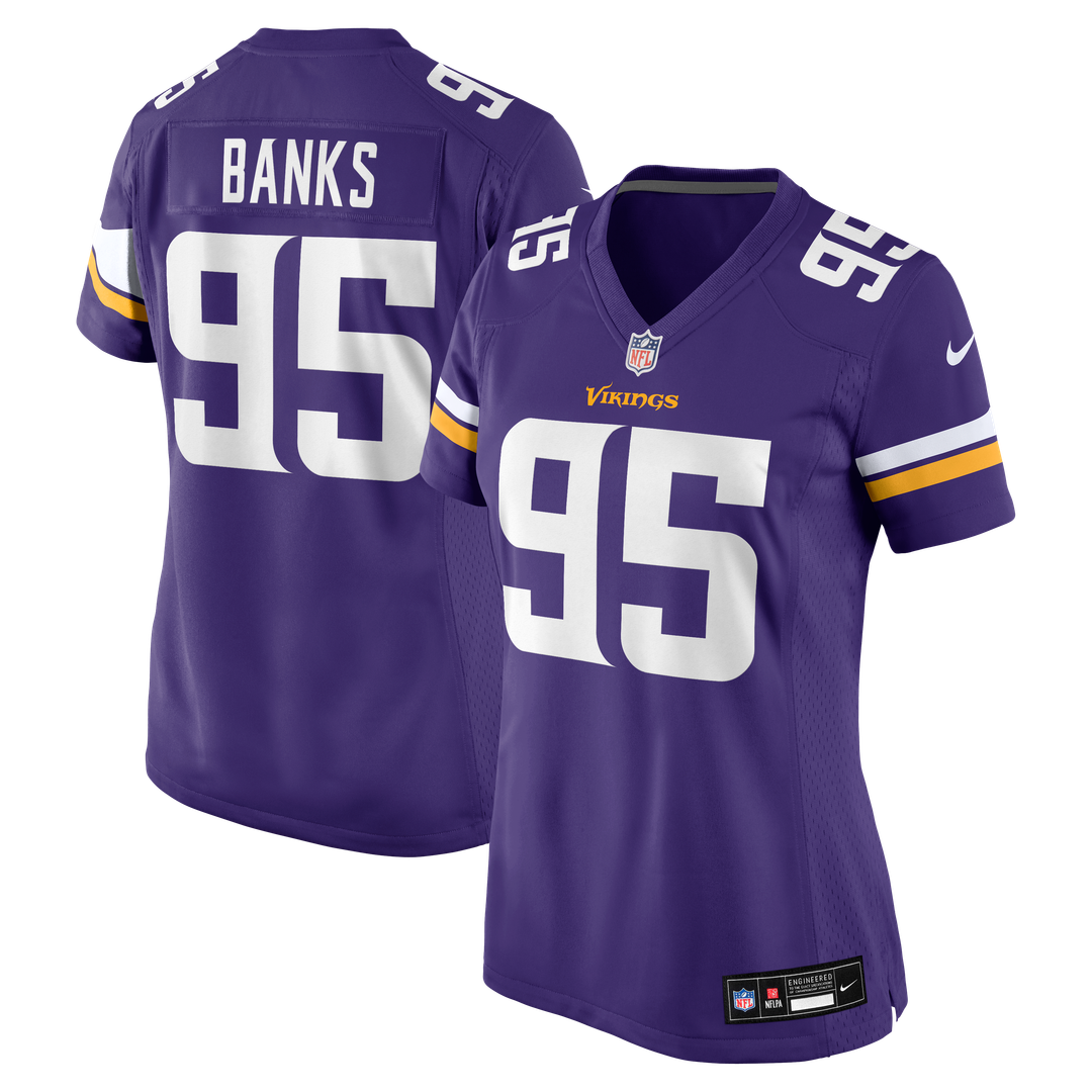 Caleb Banks Minnesota Vikings Women's Team Jersey - Purple
