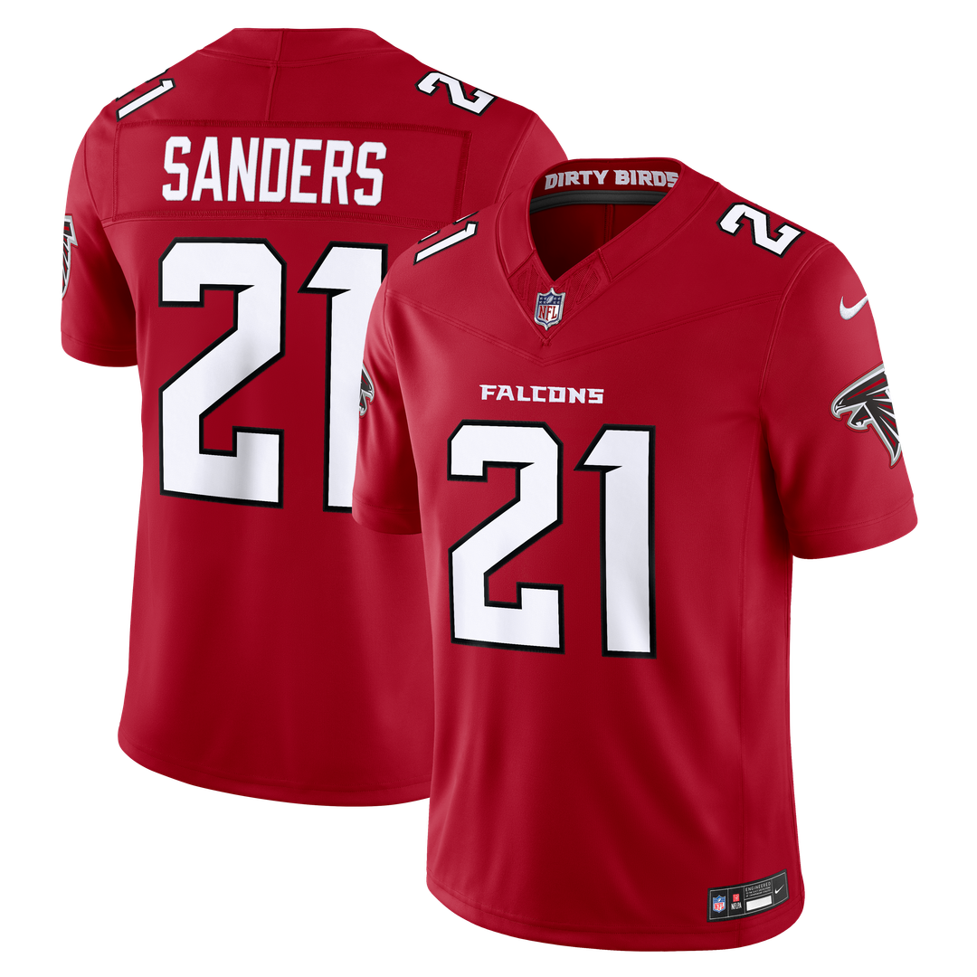 Deion Sanders Atlanta Falcons Alternate Throwback Stitched Retired Jersey - Black