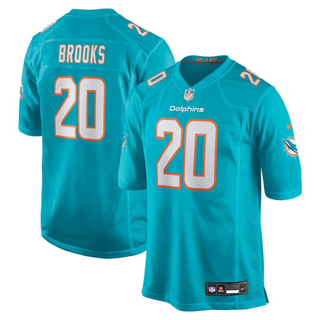 Jordyn Brooks Miami Dolphins Jersey - Aqua